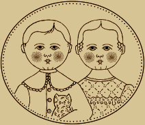 Early American Dolls Gail Wilson Doll Logo