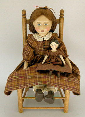 Papier Mache Doll 1858 by Gail Wilson